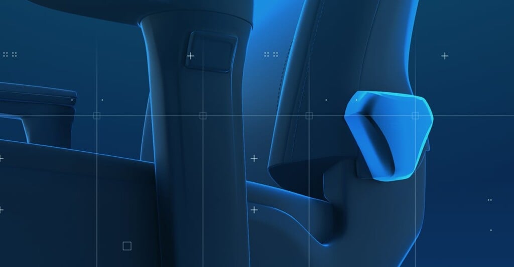 Une des deux molettes du fauteuil gaming RECARO exo pour parfaitement régler le dossier de manière indépendante.