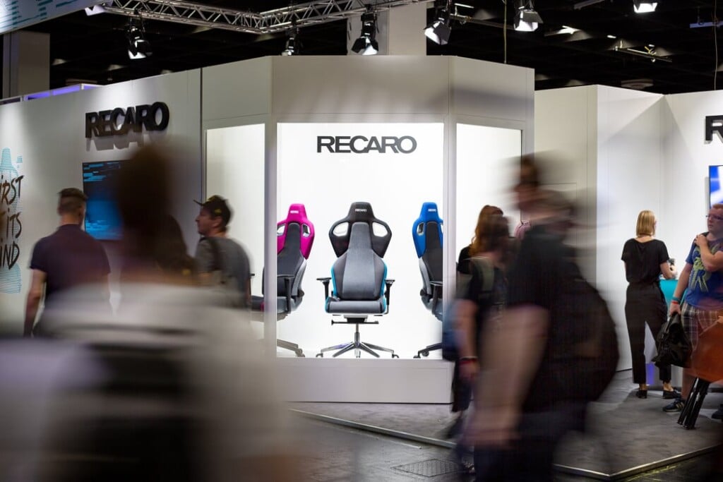 Lo stand RECARO alla Gamescom 2018 era incentrato sul nostro nuovissimo RECARO Exo Gaming Seat.
