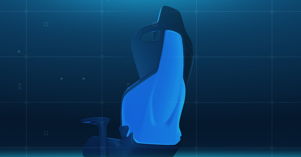 Das Rückenlehnen Design des RECARO EXO Gaming Seats dient dazu den Spieler von der Umgebung abzuschirmen, damit er sich voll auf das Game konzentrieren kann.